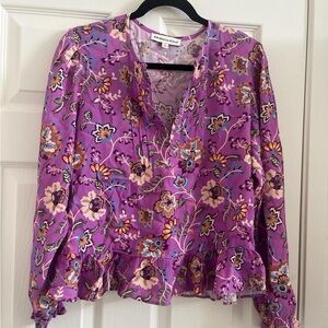 New never worn: Rebecca Minkoff Purple Floral Blouse